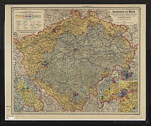 Sprachenkarte Boehem Heinrich Rauchberg 1904 Bohemia
