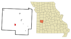 Location of Roscoe, Missouri