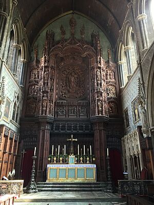 St Cuthberts Reredos & High Altar Feast of Assumption 2015 listed building No. 266119