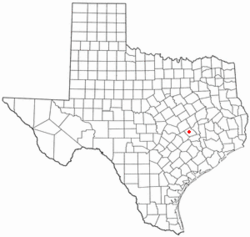 Location of Caldwell in the state of Texas