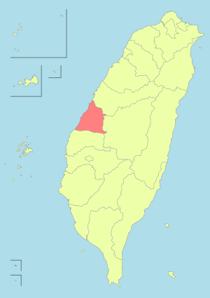 Taiwan ROC political division map Changhua County