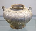 Teapot, crackled white glaze ceramic - Lý dynasty, 11th-12th century AD - Vietnam National Museum of Fine Arts - Hanoi, Vietnam - DSC05394