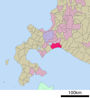Location of Tomakomai in Hokkaido (Iburi)