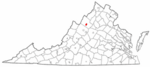 State map highlighting Harrisonburg
