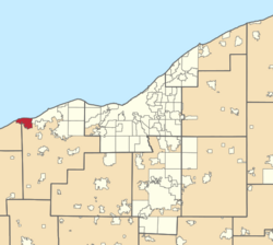 Location of Vermilion in Greater Cleveland