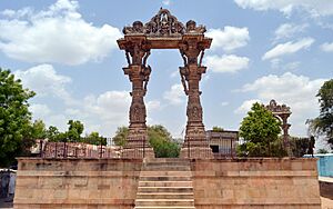 Vadnagar's Kirti Toran full shot with beautiful clouds