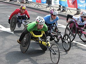 Women's wheelchair, London Marathon 2011