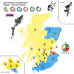 2022 Scottish local elections-vote share