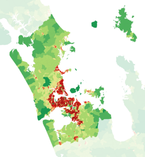2023 NZ Census Population Density - Auckland City
