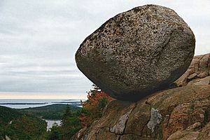 A079, Acadia National Park, Maine, USA, balanced rock, 2002