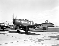 AD Skyraider on the ramp in 1948 USN