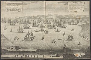 A Prospect of the United British and Dutch Fleets as they lay at Spit-Head in the year 1729