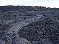Aa next to pahoehoe lava at Craters of the Moon NM-750px