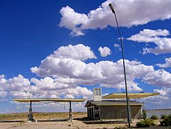 Abandoned gas station in Two Guns