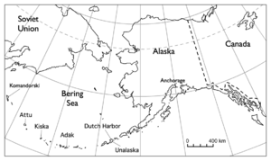 Aleutian Islands map