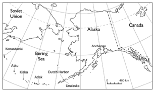 Aleutian Islands map