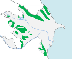 Azerbaijan forests map