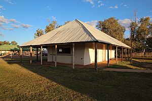 Bedourie Pisé House, with Royal Hotel in background, 2016