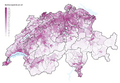 Bevölkerungsdichte der Schweiz 2016