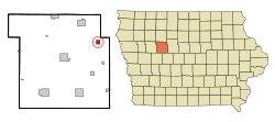 Location of Knierim, Iowa