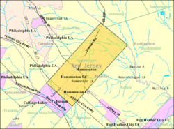 Census Bureau map of Hammonton, New Jersey