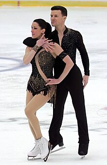Charlène Guignard & Marco Fabbri during their rhythm dance at the 2022 MK John Wilson Trophy