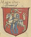 Coat of arms of Lithuania Vytis (Waykimas) with the Double Cross of the Jagiellonian dynasty, 1601-1700