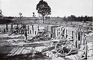 Confederate artillery emplacements