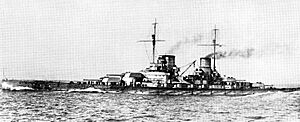 Deutscher Großer Kreuzer (Schlachtkreuzer) SMS LÜTZOW Aufnahmeort und -zeit unbekannt