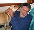 Elliot Aronson and guide dog 2011