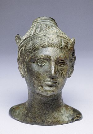 Etruscan - Balsamarium in the Form of a Deity with Winged Helmet - Walters 543004