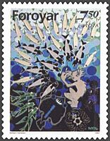 Faroe stamp 310 marmennil - the little merman