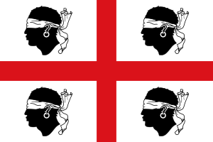 Flag of Sardinia, Italy (1950–1999)