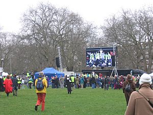 Gathering for a rally in Kennington Park - geograph.org.uk - 1039082