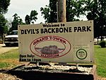 Grand Tower, Illinois, Devil's Backbone Park sign