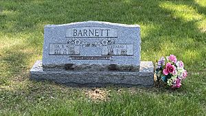 Graves of Ida Bell Wells-Barnett (1862–1931) and Ferdinand Lee Barnett (1852–1936) at Oak Woods Cemetery, Chicago