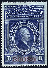 Hamilton revenue $500 1917 issue R249