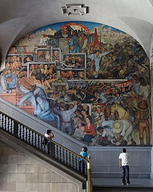 History of Mexico mural by Diego Rivera (Mexico City)
