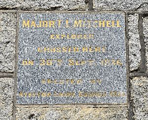 Kyneton Major Mitchell Monument Inscription
