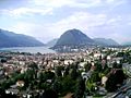 Lugano (Ticino) View on Lake Lugano and Monte San Salvatore