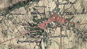 Map of Bielitz 1855 (2)