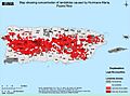 Map of landslides in Puerto Rico - Hurricane Maria 2017
