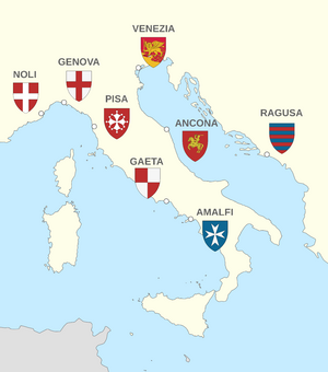 Maritime republics map - IT
