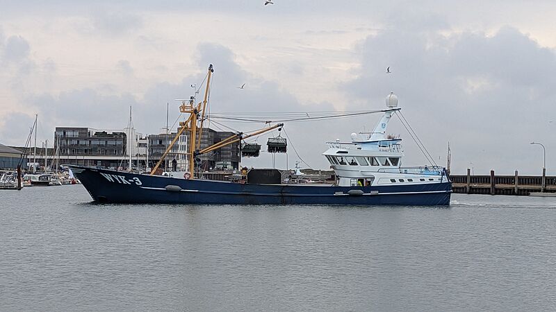 Muschelkutter im Hafen Hörnum