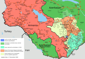 Nagorno-Karabakh war map (2020)