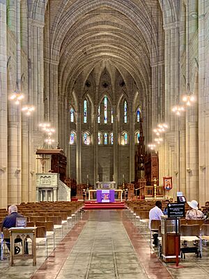 Nave and altar of St John's Cathedral, Brisbane, Australia 03