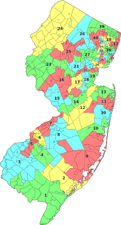 New Jersey Legislative Districts Map (2011)