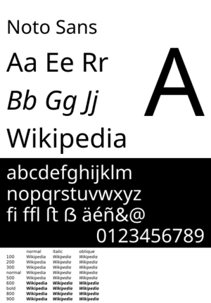 Noto Sans Font Sample