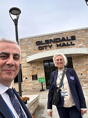 OSCE election observers at Glendale, Wisconsin City Hall on 5 November 2024
