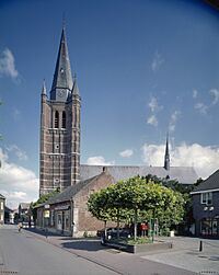 Overzicht zuidgevel met kerktoren - Nederweert - 20369142 - RCE